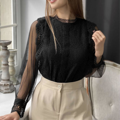 Blouse/シアースリーブレーストップス ST/No.22139