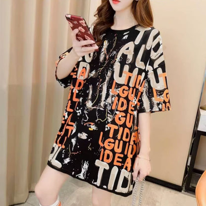 T-Shirts/ペイントロゴ総柄Ｔシャツ ST/No.22140