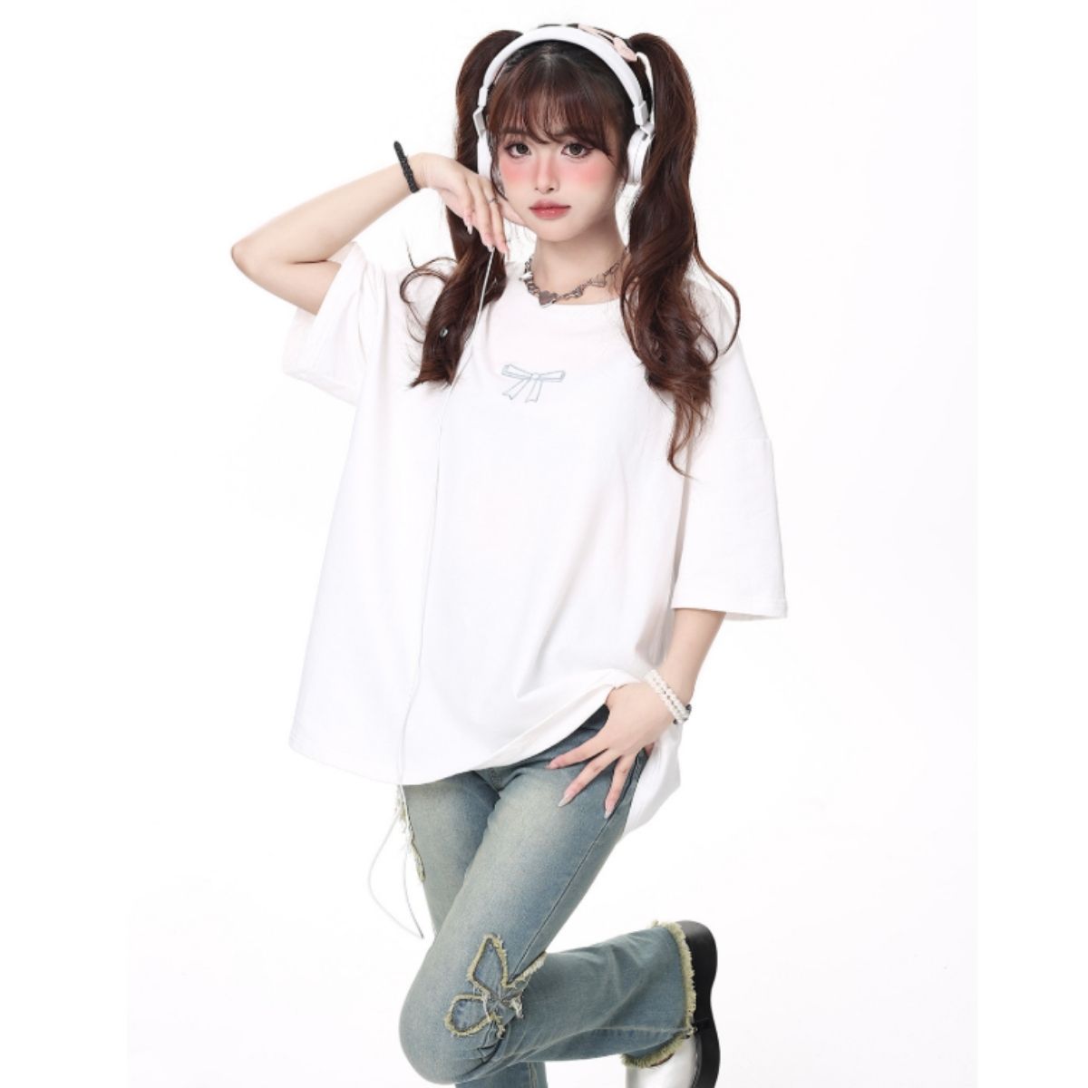 T-Shirts/バックリボンサブカルＴシャツ ST/No.22142