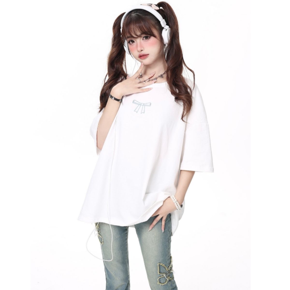 T-Shirts/バックリボンサブカルＴシャツ ST/No.22142