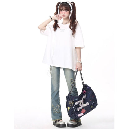 T-Shirts/バックリボンサブカルＴシャツ ST/No.22142