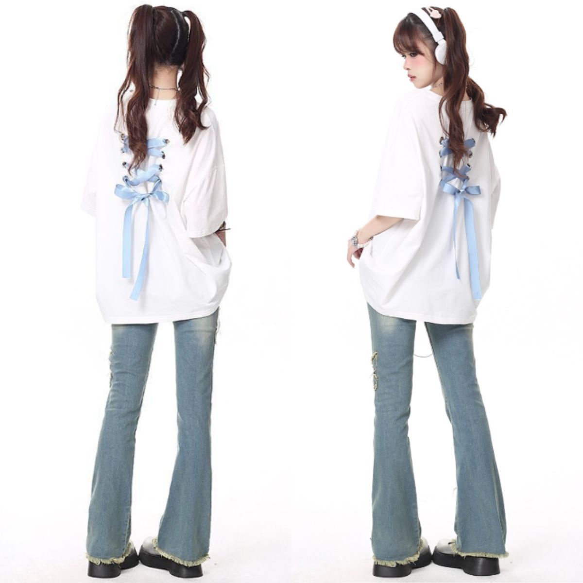 T-Shirts/バックリボンサブカルＴシャツ ST/No.22142