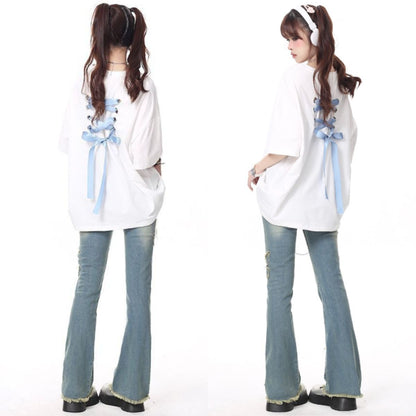 T-Shirts/バックリボンサブカルＴシャツ ST/No.22142