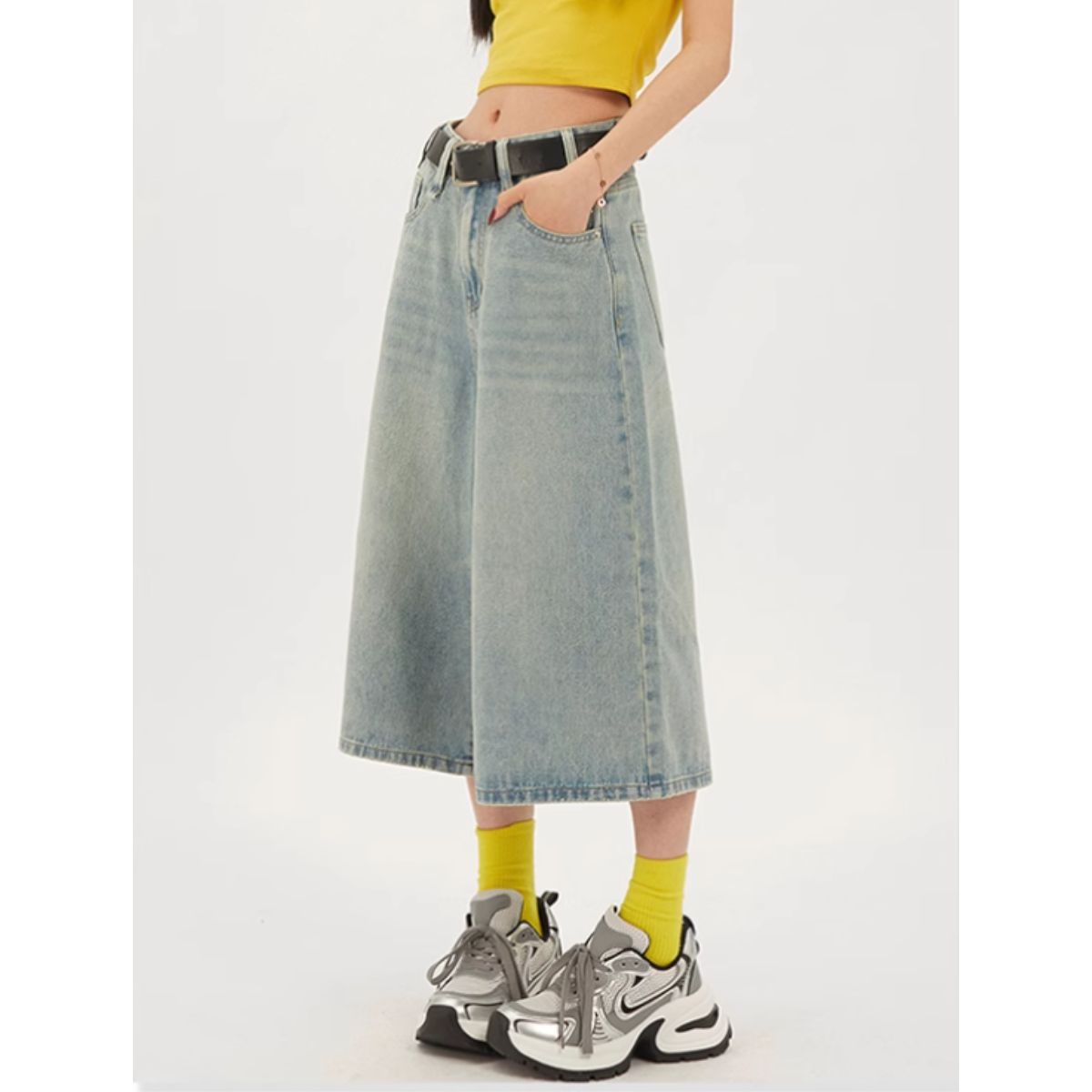 Pants/デニムガウチョパンツ ST/No.22144