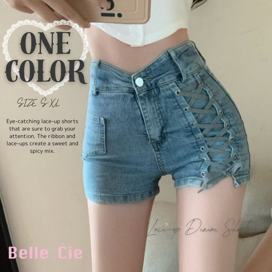Pants/編み上げデザインショートパンツ ST/No.22152