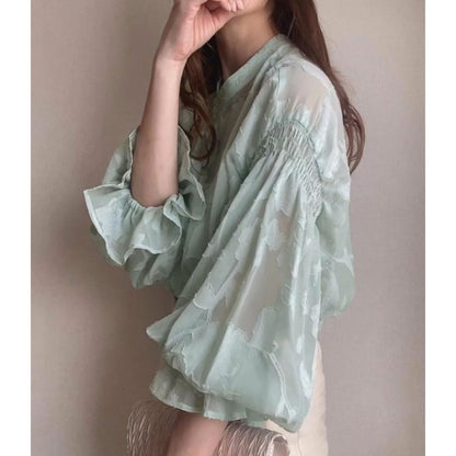 Blouse/ジャガードシアーブラウス ST/No.22153