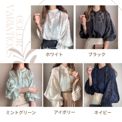 Blouse/ジャガードシアーブラウス ST/No.22153