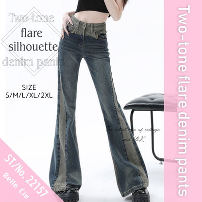 Pants/ウエスト切替フレアデニム ST/No.22157