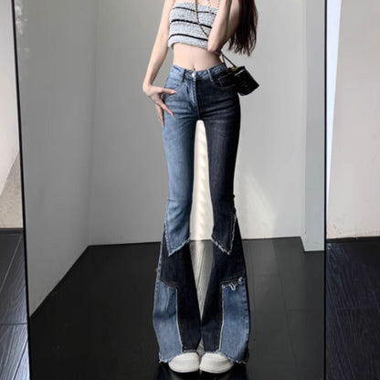 Pants/パネル切替フレアデニム ST/No.22158