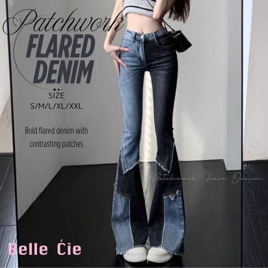 Pants/パネル切替フレアデニム ST/No.22158