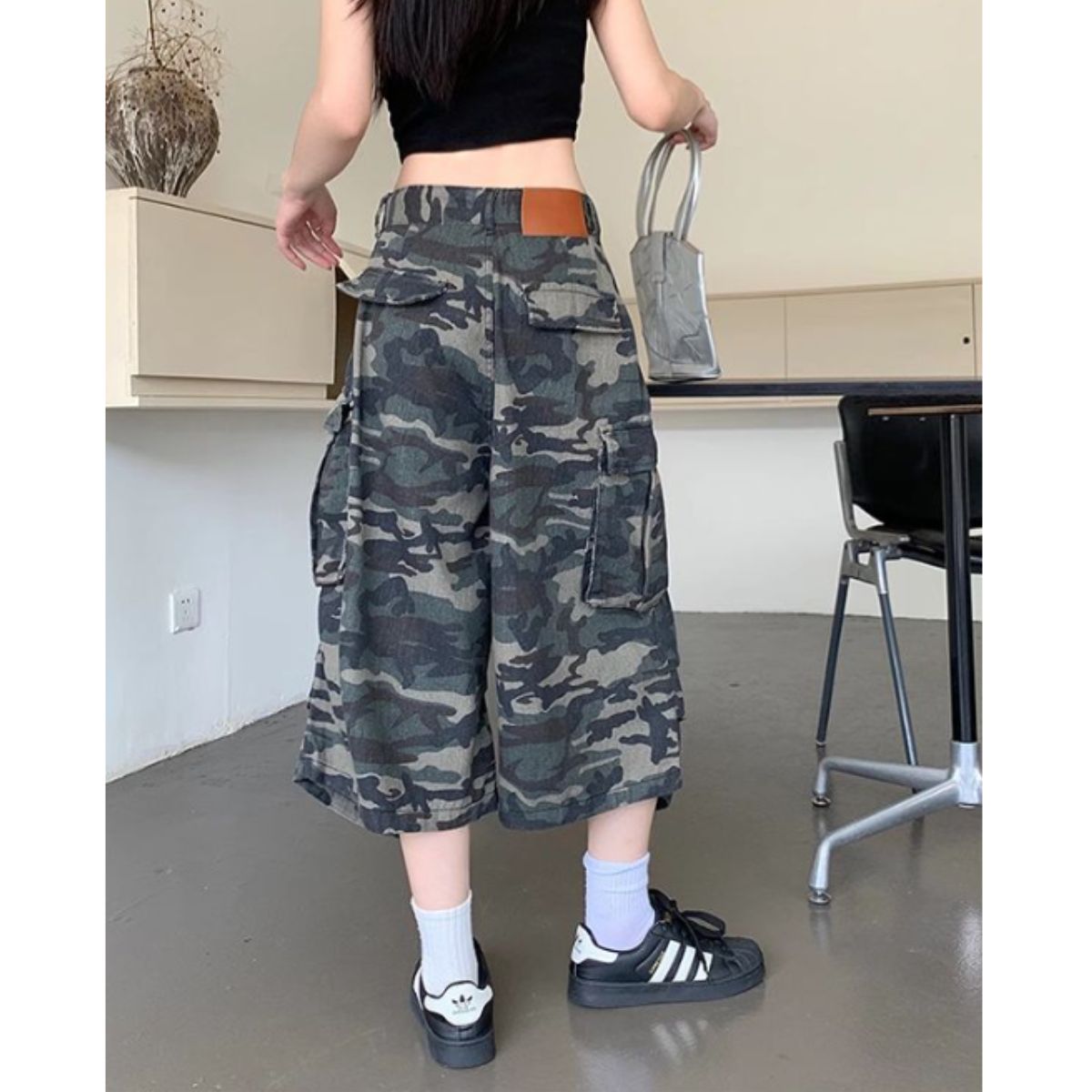 Pants/カモフラクロップドパンツ ST/No.22159
