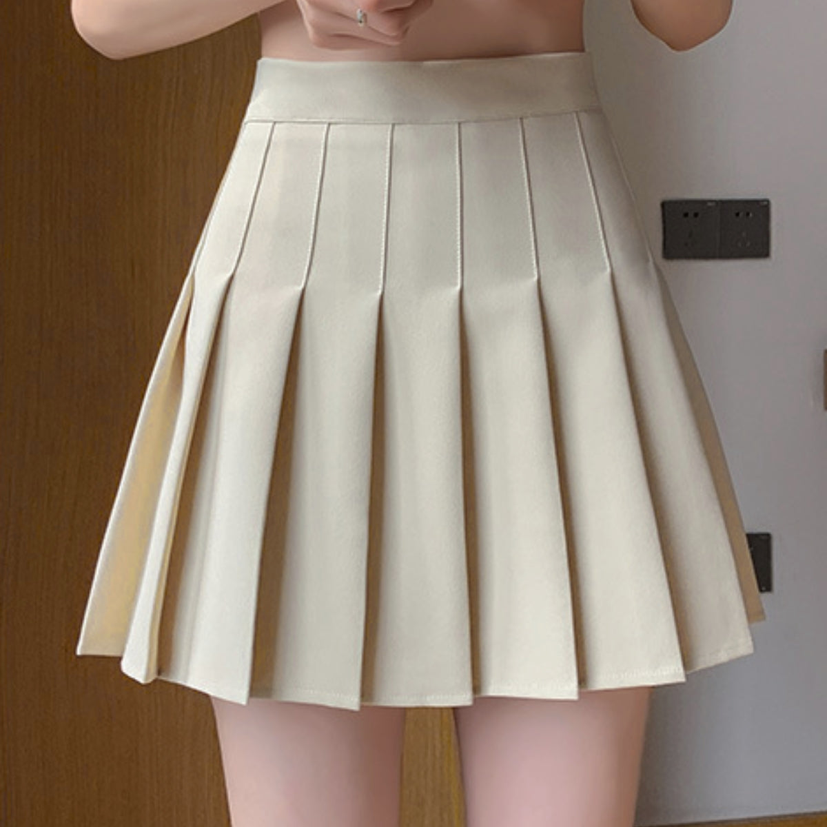 プリーツミニスカート ハイウエスト Aライン 制服風 学生 韓国