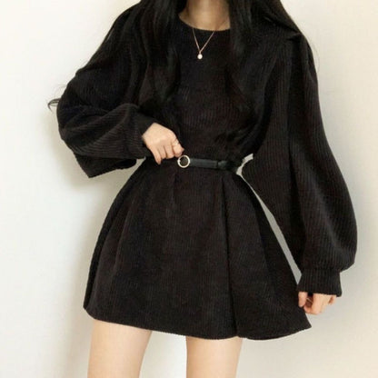 Dress/ウエストマークコーデュロイワンピ ST/No.22191