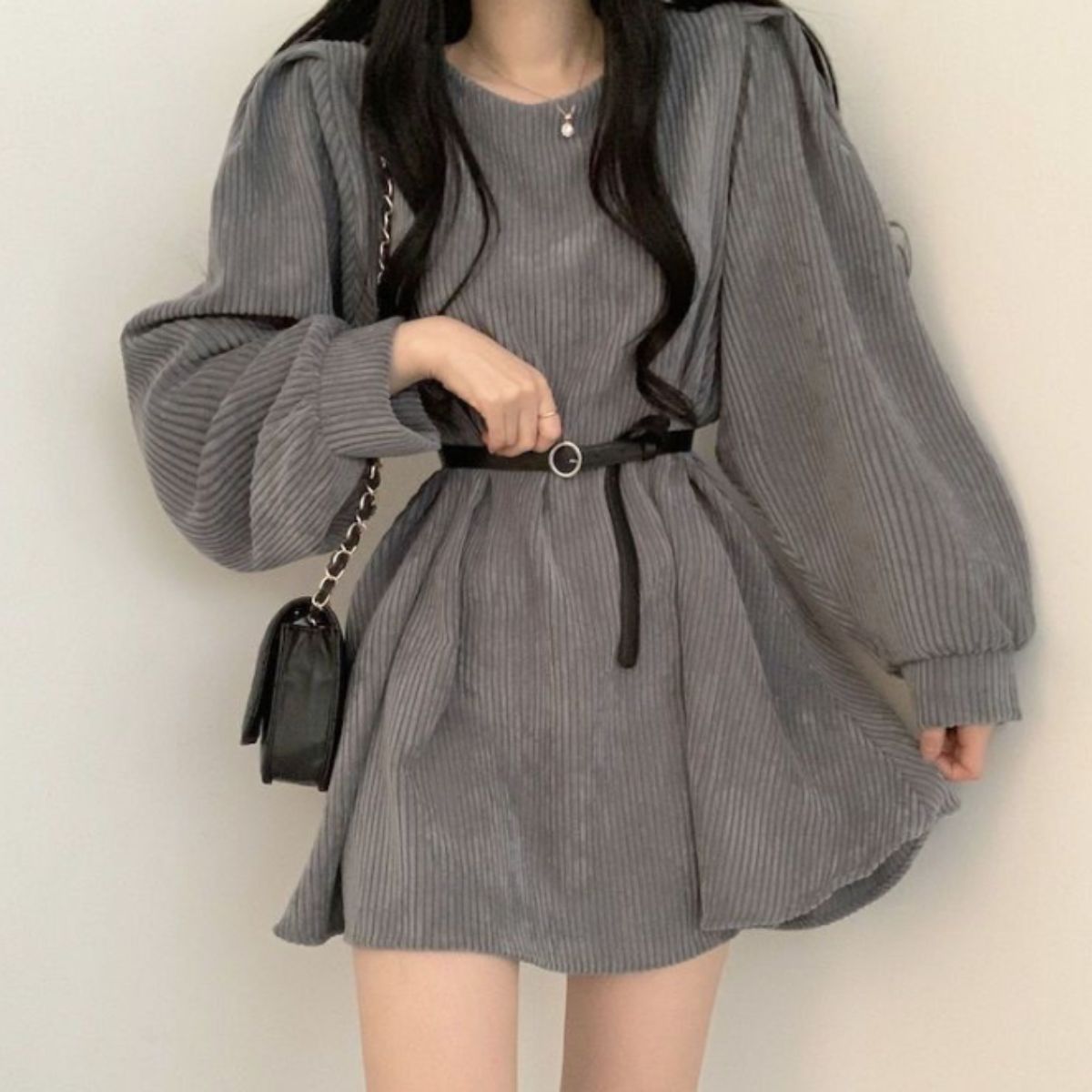 Dress/ウエストマークコーデュロイワンピ ST/No.22191