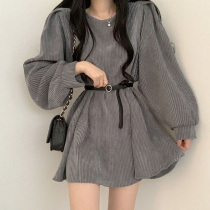 Dress/ウエストマークコーデュロイワンピ ST/No.22191