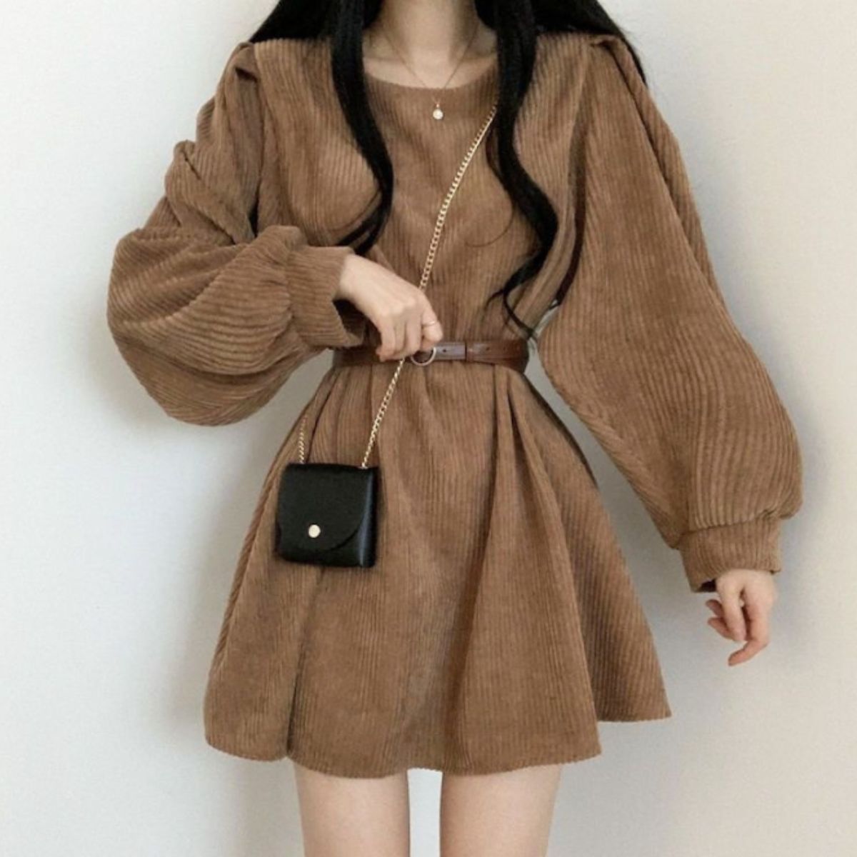 Dress/ウエストマークコーデュロイワンピ ST/No.22191