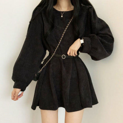 Dress/ウエストマークコーデュロイワンピ ST/No.22191