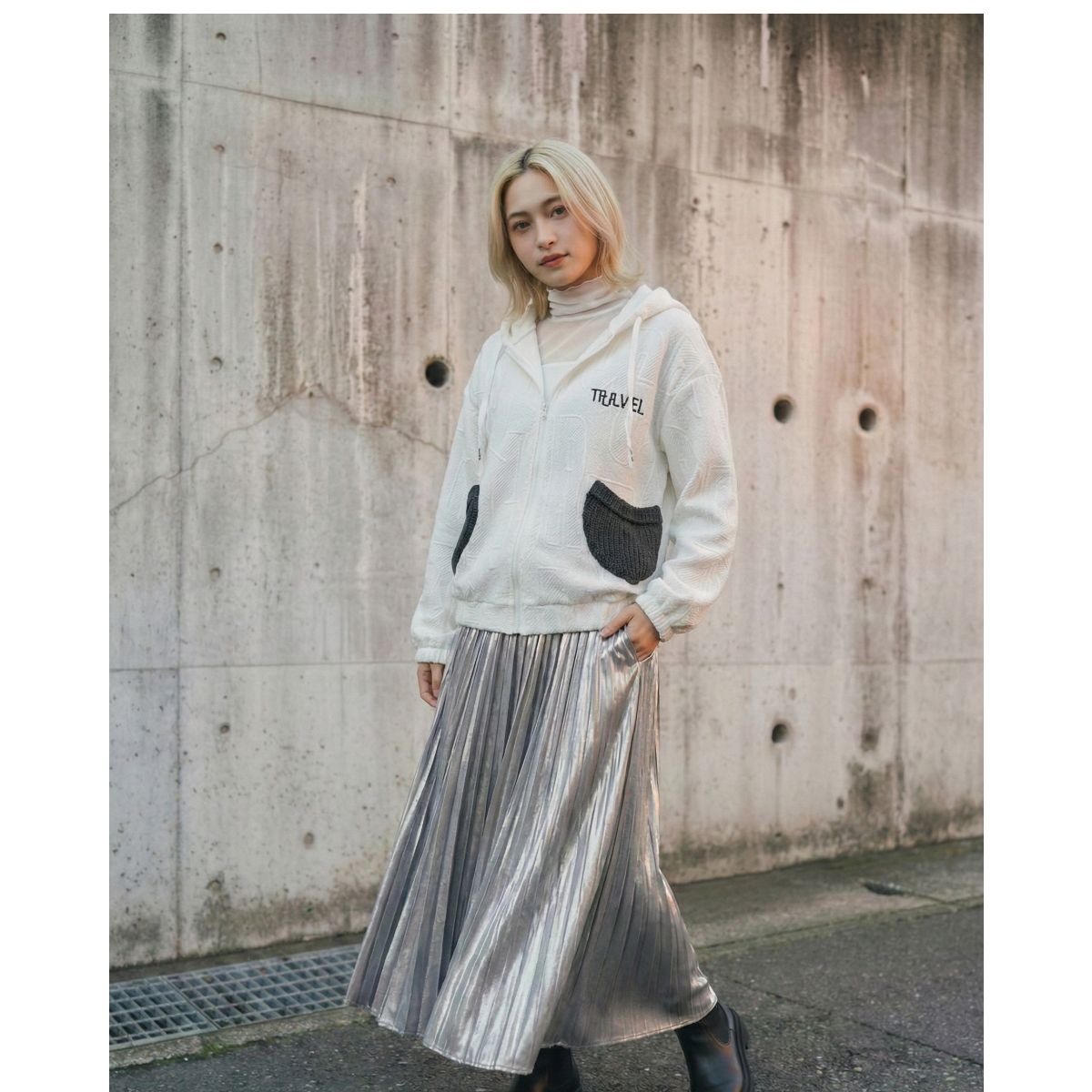 Outer/ロゴデザインジップアップパーカー ST/No.22192