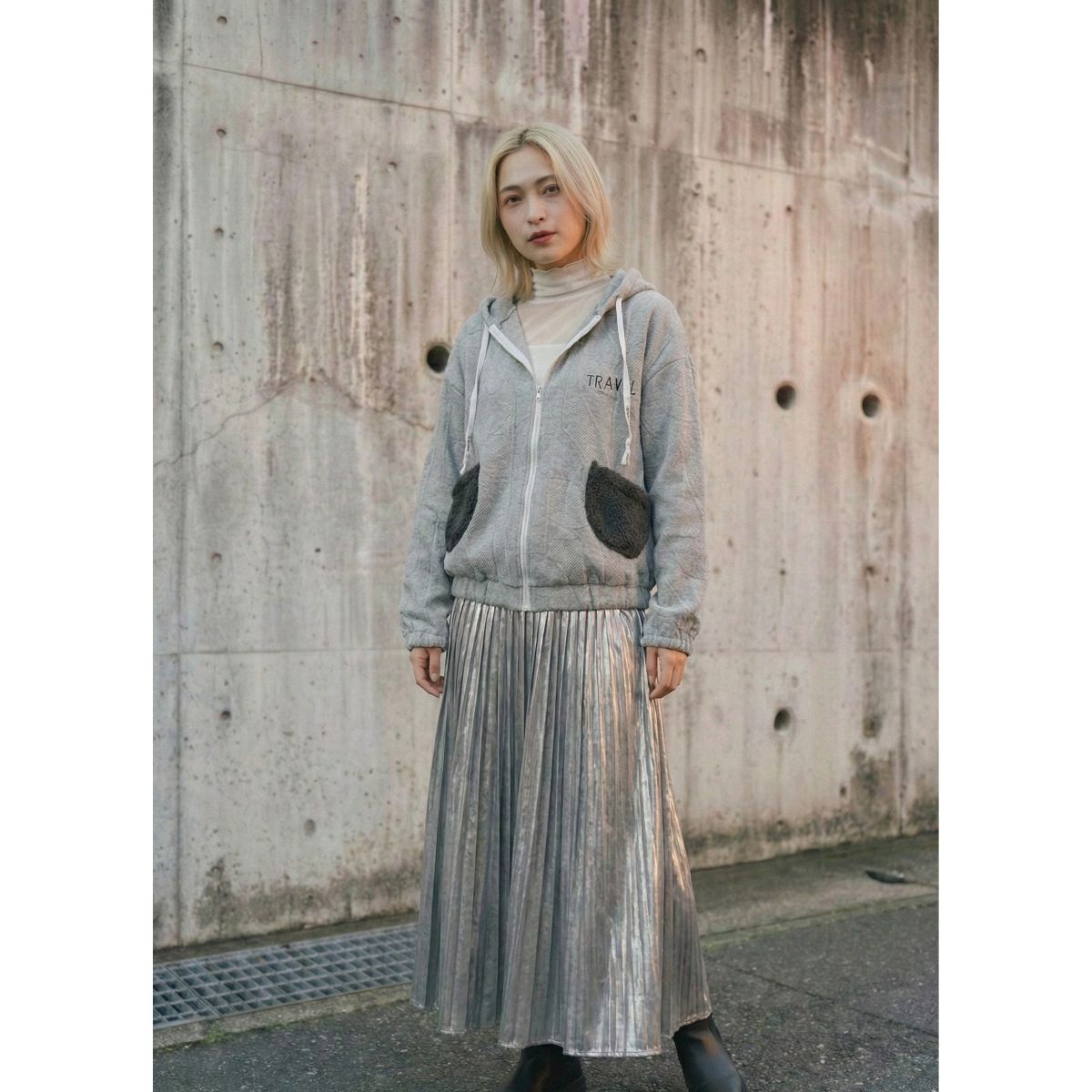 Outer/ロゴデザインジップアップパーカー ST/No.22192