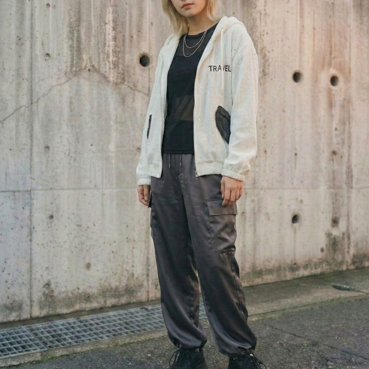 Outer/ロゴデザインジップアップパーカー ST/No.22192