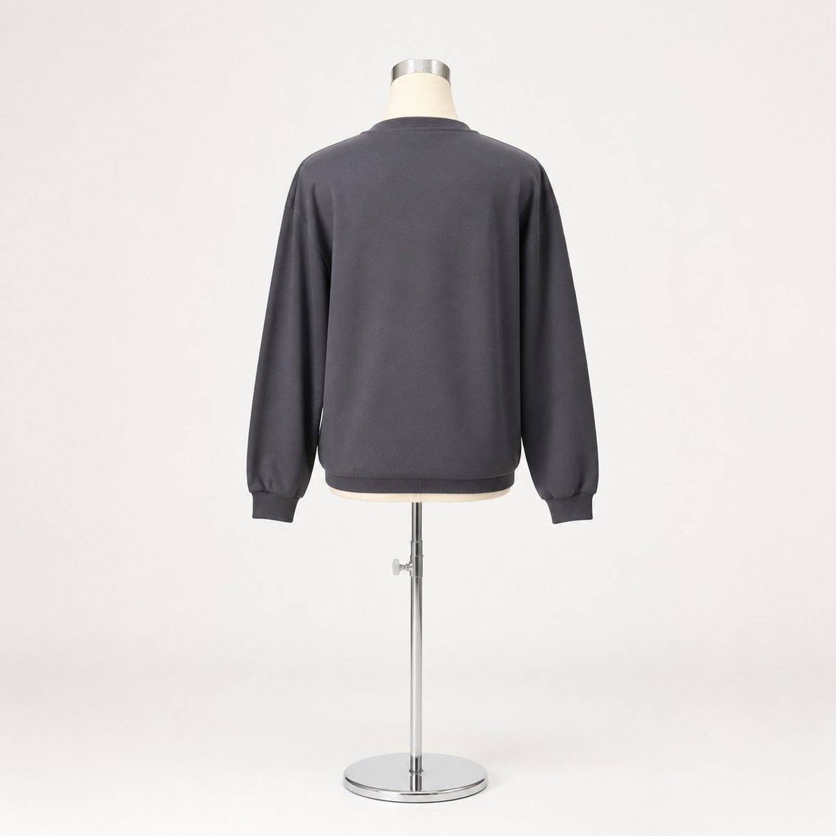 Tops/裏起毛ロゴスウェットトレーナー ST/No.22193 チャコールグレー 実物撮影 背面