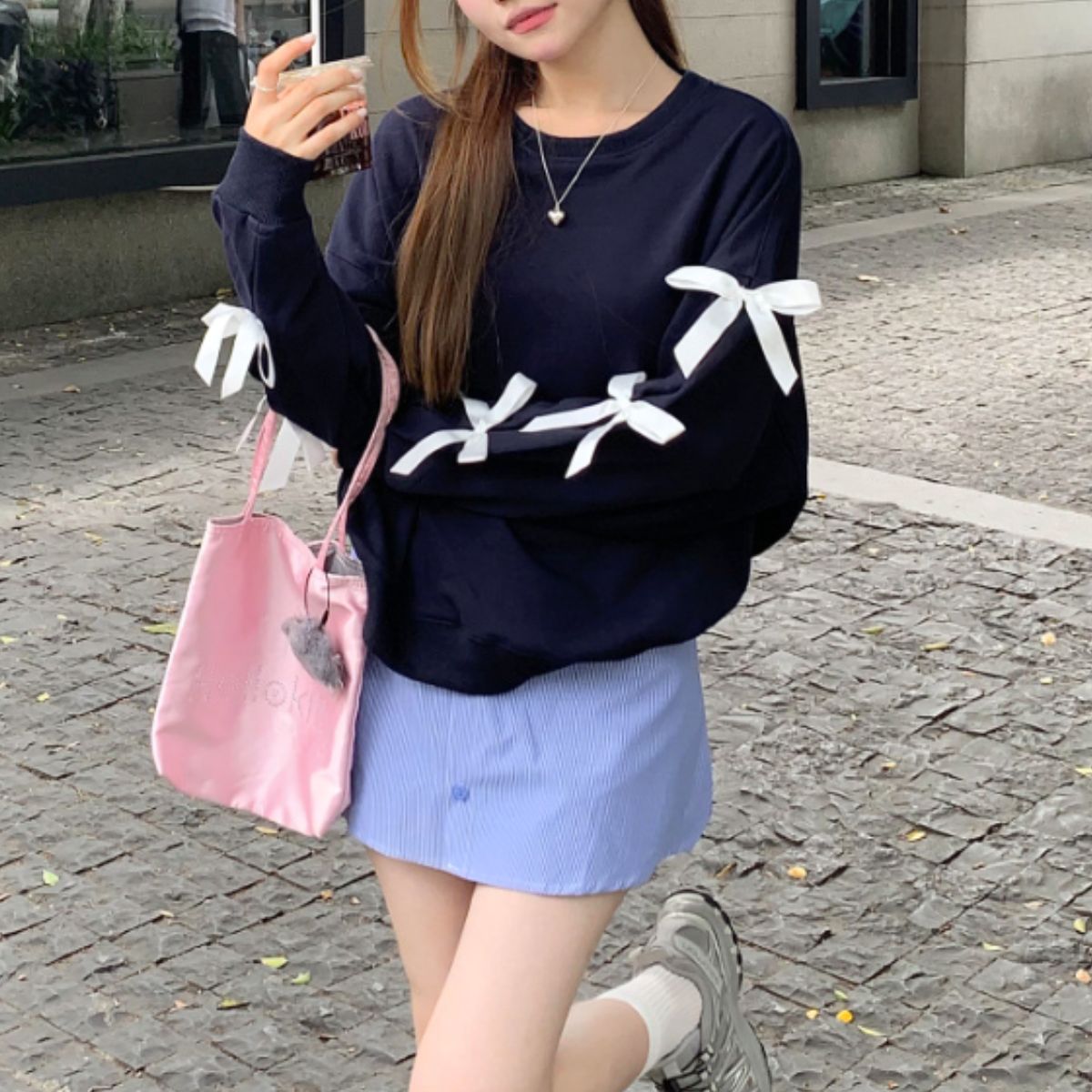 Tops/ガーリー袖リボントップス ST/No.22199