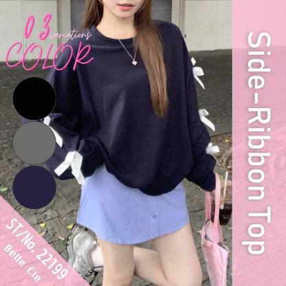 Tops/ガーリー袖リボントップス ST/No.22199