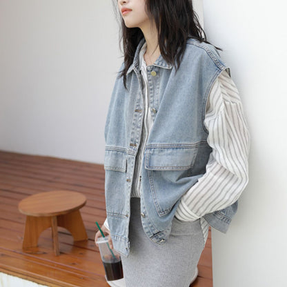 Vest/オーバーサイズデニムベスト ST/No.22200