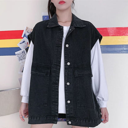 Vest/オーバーサイズデニムベスト ST/No.22200