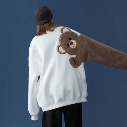 Tops/くまスリーブ裏起毛トレーナー ST/No.22202