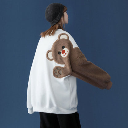 Tops/くまスリーブ裏起毛トレーナー ST/No.22202