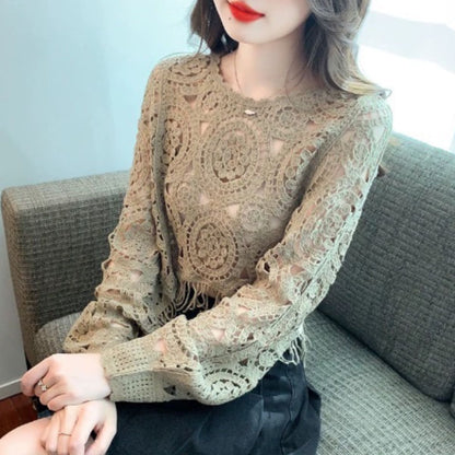 Knit/クロシェ編みレーストップス ST/No.22205