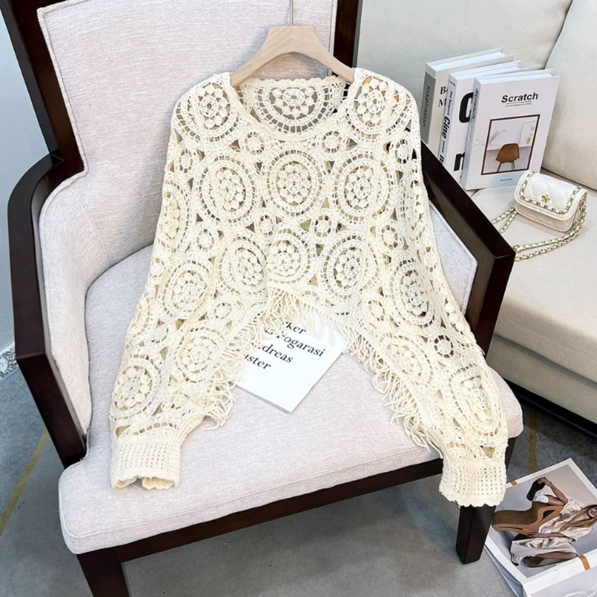 Knit/クロシェ編みレーストップス ST/No.22205