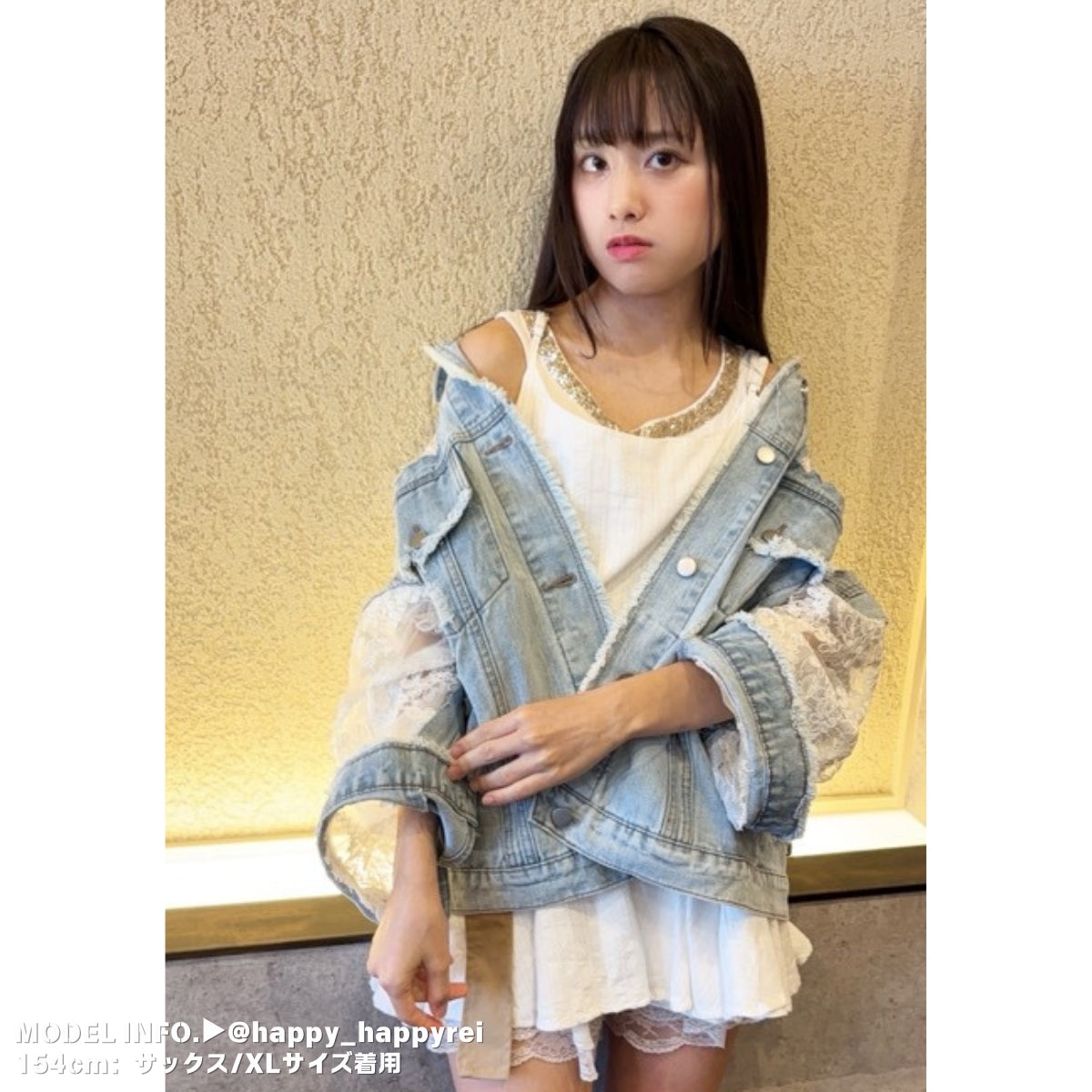 Jacket/レース切替デニムジャケット ST/No.22211