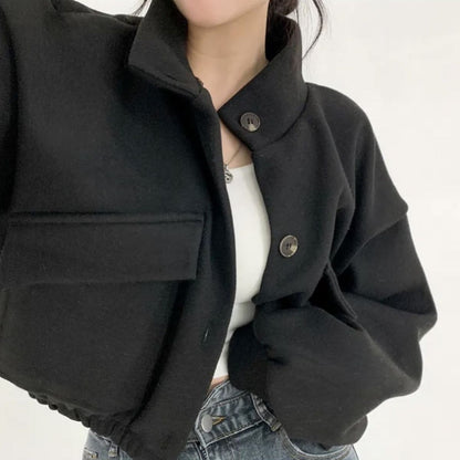 Blouson/ウールタッチショートブルゾン ST/No.22217