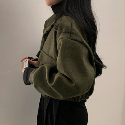 Blouson/ウールタッチショートブルゾン ST/No.22217