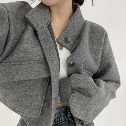 Blouson/ウールタッチショートブルゾン ST/No.22217