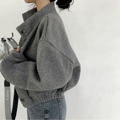 Blouson/ウールタッチショートブルゾン ST/No.22217