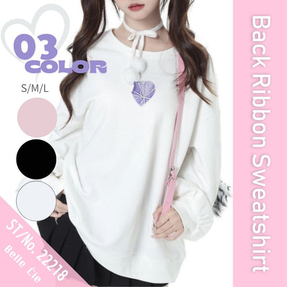 Tops/バックリボンデザインプルオーバー ST/No.22218