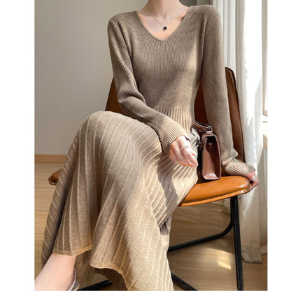 Dress/Vネック美シルエットワンピース ST/No.22221