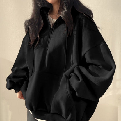 Parka/ハーフジップ裏起毛パーカー ST/No.22229