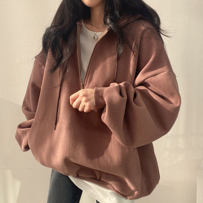 Parka/ハーフジップ裏起毛パーカー ST/No.22229