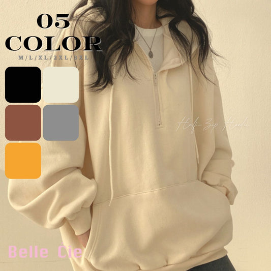 Parka/ハーフジップ裏起毛パーカー ST/No.22229