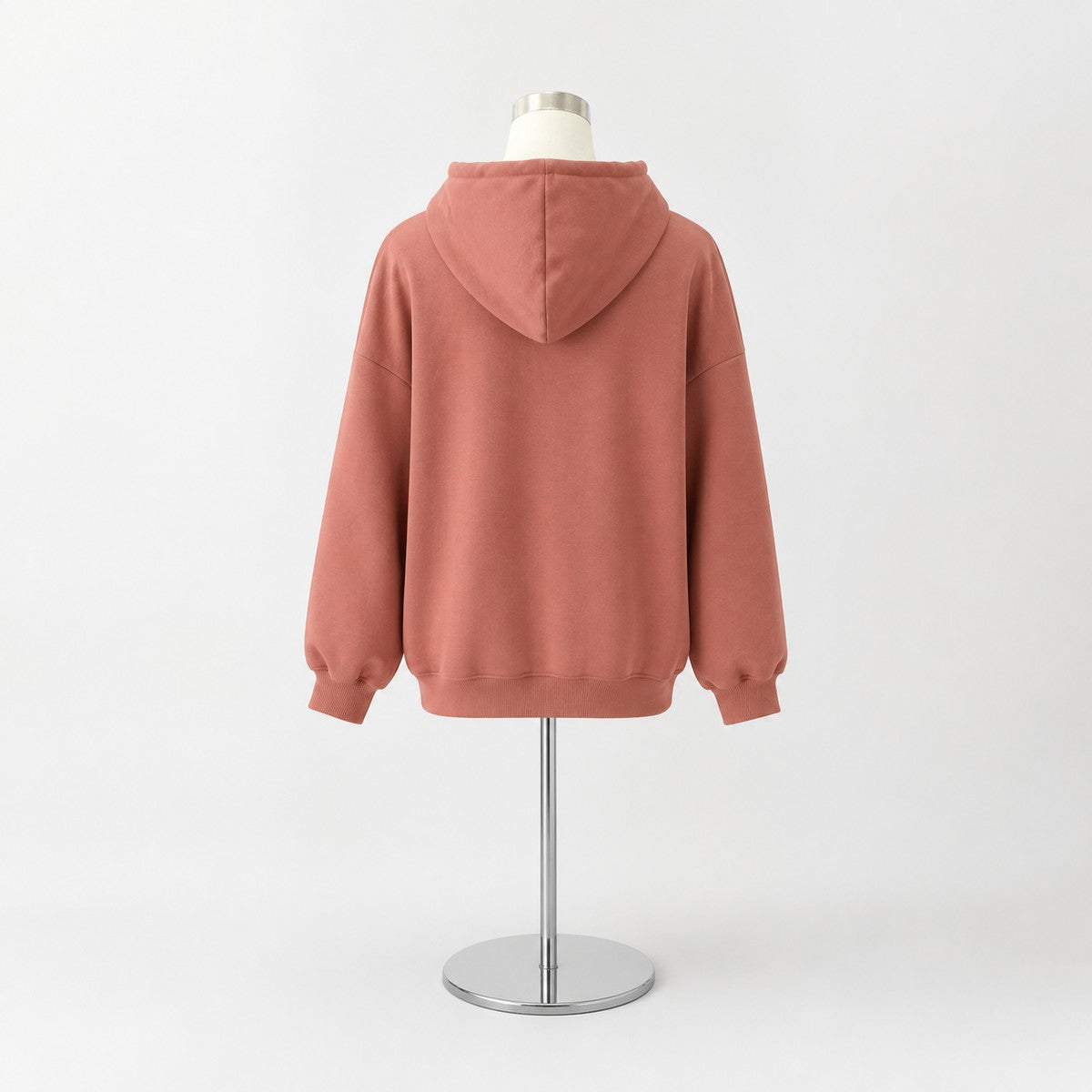 Parka/ハーフジップ裏起毛パーカー ST/No.22229 ブラウン 実物撮影 背面