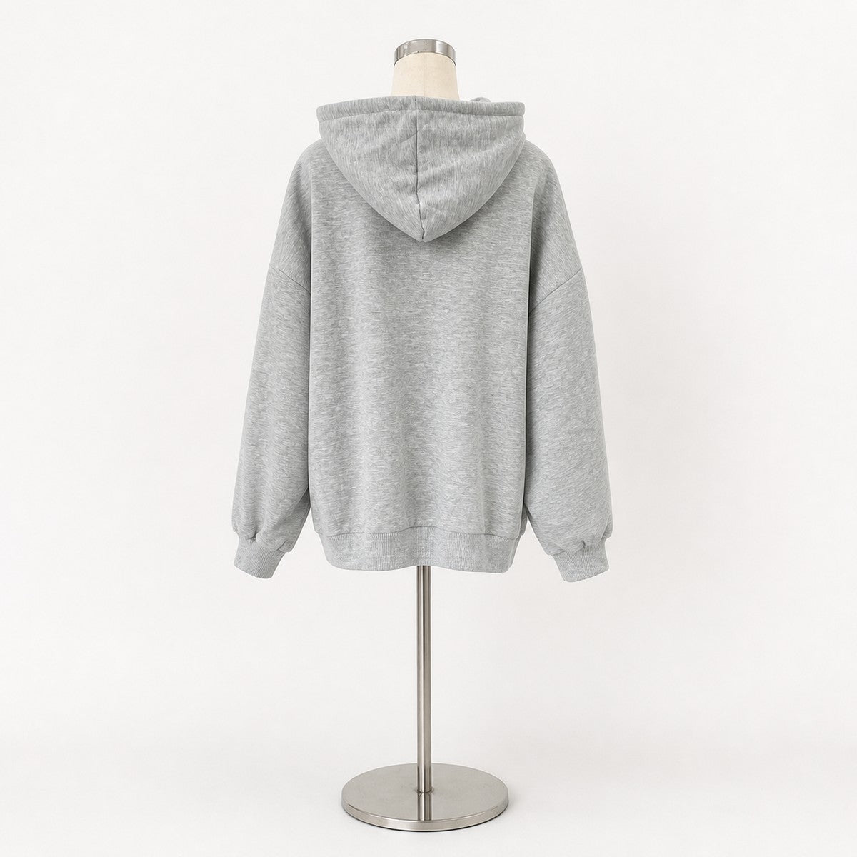Parka/ハーフジップ裏起毛パーカー ST/No.22229 グレー 実物撮影 背面
