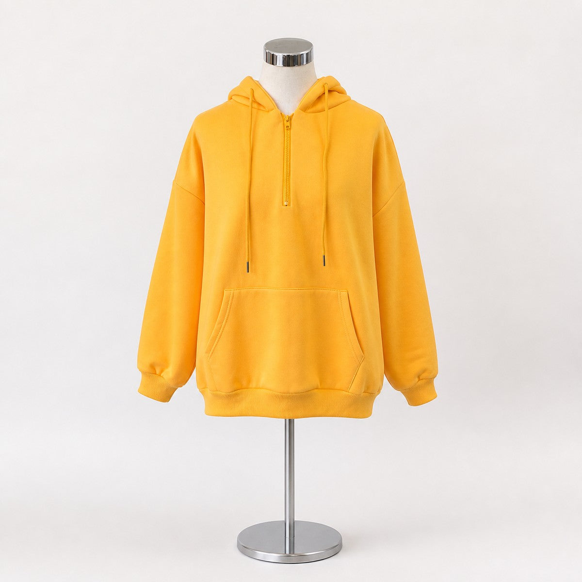 Parka/ハーフジップ裏起毛パーカー ST/No.22229 オレンジ 実物撮影 正面