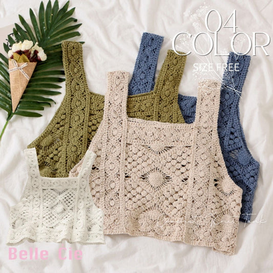 Tops/ナチュラルクロシェビスチェ ST/No.22242