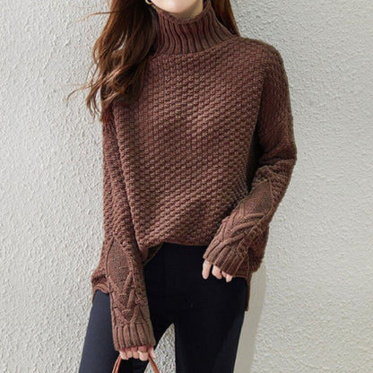 Knit/ざっくり編みタートルネックニット ST/No.22244