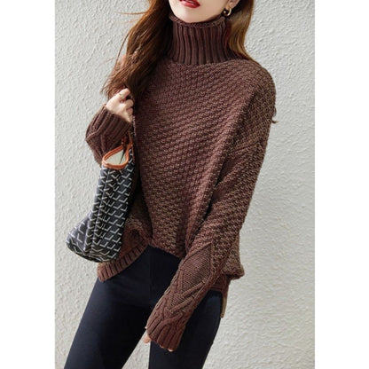 Knit/ざっくり編みタートルネックニット ST/No.22244