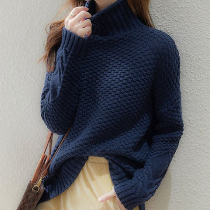 Knit/ざっくり編みタートルネックニット ST/No.22244